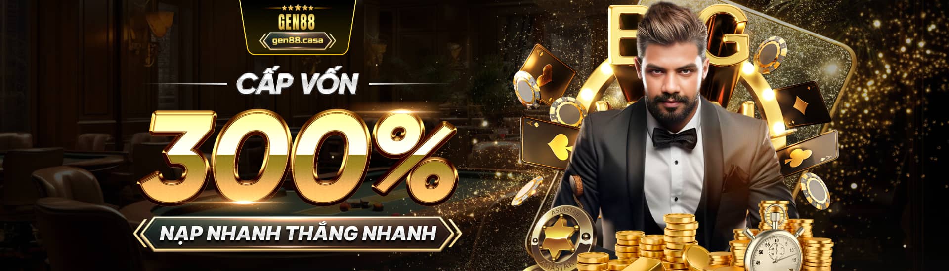 Cấp Vốn 300% Nạp Nhanh Hoàn Trả Lớn Tại Gen88